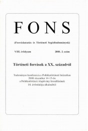 FONS 2001/2. - Történeti források a XX. századról