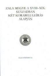 Káli Csaba (szerk.): Zala megye a XVIII-XIX. században két korabeli leírás alapján